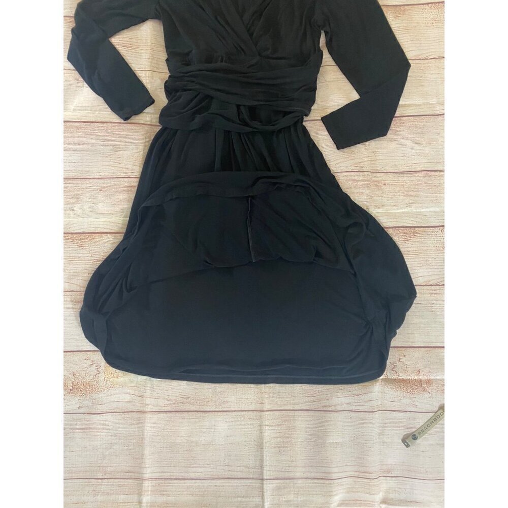 Cabi Women's Black Wrap Long Sleeve Dishi Dress - Medium - Picture 10 of 15